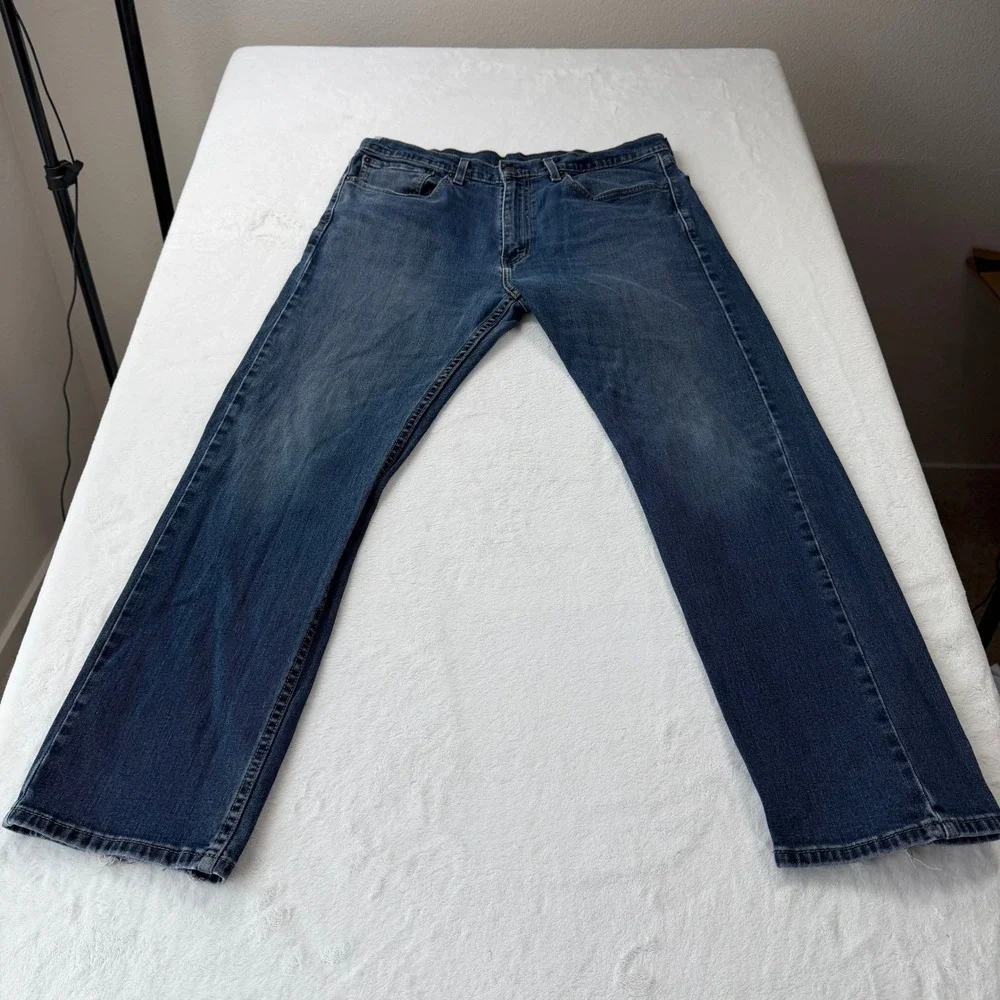 Levi's 514 Straight Fit Jeans Mens W36 L30 Blue Good Condition Denim 00514-0402